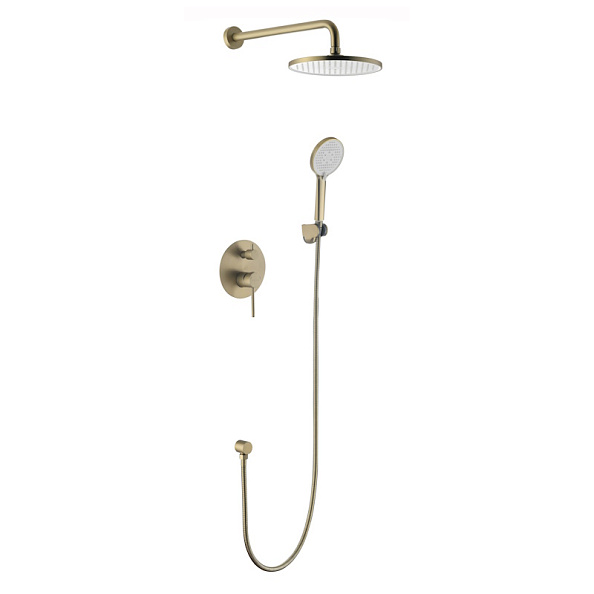 Душевая система встраиваемая Voda Vessel GOLD Set_3in1/VSET3in1VSLG, золотой сатин
