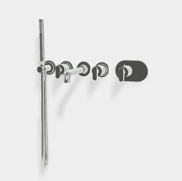 Смеситель для ванны и душа Fima Carlo Frattini Park Lane, хром (F1379X2CR)