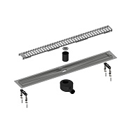 Душевой лоток TIMO Drain System 800 с вставкой "lines", Хром (DS230108/00)