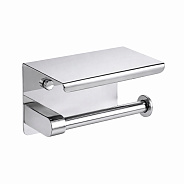 Держатель для туалетной бумаги с полочкой Maretti PB51P113, хром
