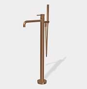 Смеситель для ванны и душа Fima Carlo Frattini Spillo Up, бронза брашированная янтарная (F3034/6NZS)