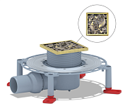 Трап Bronze de Luxe горизонт выход, комбинированный затвор, дизайн-решетка Рыбы (21980-5602)