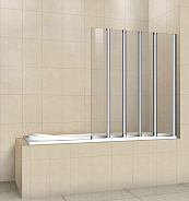 Шторка на ванну Cezares Pratico 120x140 мм, прямоугольная, хром (PRATICO-V-5-120/140-C-Cr)