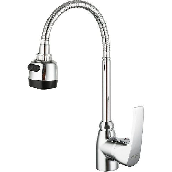 Смеситель для кухни с гибким изливом и режимом душ FRUD R42055-2, хром