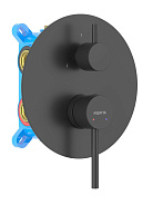 AQ1347MB ЕВРОПА смеситель для ванны 3 режима (внешняя и скрытая часть), матовый черный