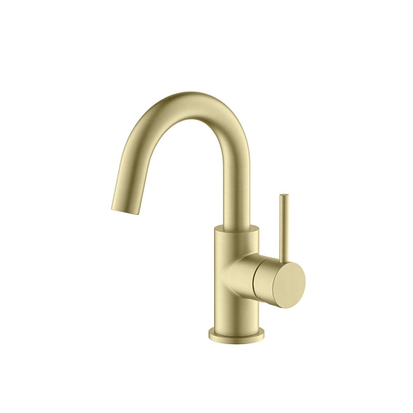 AQ1307BG ЕВРОПА смеситель для раковины, без донного клапана, шлиф. золото