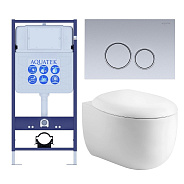 SET AQUATEK АЛЬТАИР-019 4в1 (рама AQUATEK Standard INS-0000012+крепеж KKI-0000002+клавиша KDI-0000019+унитаз АЛЬТАИР AQ1980-00 с тонким сиденьем soft-