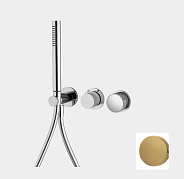 Смеситель для душа Fima Carlo Frattini Texture Collection, H Collection, на 2 потребителя, золото брашированное (F5619WX8HOS)