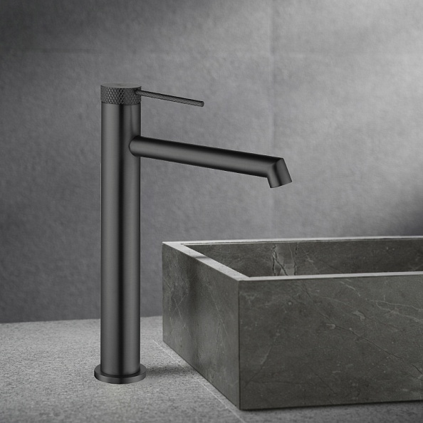 Смеситель для раковины Vincea VBF-2RM2GM однорычажный, вороненая сталь