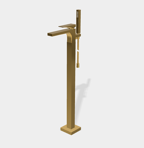 Смеситель для ванны и душа Fima Carlo Frattini Zeta, золото (F3964/4NOR)