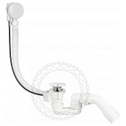 Слив-перелив (полуавтомат, 80 см.) FILARETE FL80W, белый