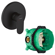 71667670S Set HG Vernis Blend смеситель для душа встройка (71667670+01800180), матовый черный