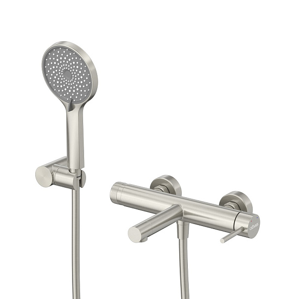 Смеситель для ванны и душа в комплекте с ручным душем, шлангом и держателем Cezares Relax, сатин (RELAX-VD-IN)