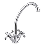 Смеситель для кухни Cron CN4008, хром