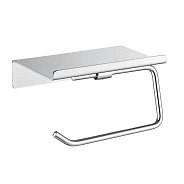 Держатель для туалетной бумаги с полочкой Shevanik SG5705-1, хром