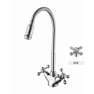 Смеситель для кухни с гибким изливом D-Lin D156819-Q, хром