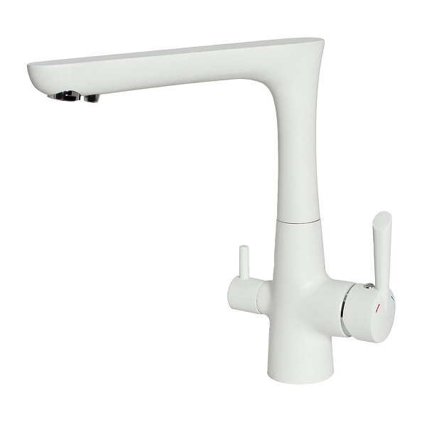 Смеситель для кухни с подключением фильтра GranFest 3223, иней