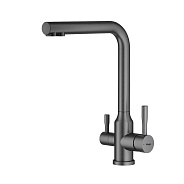 Смеситель Raglo R81.61.09 для кухни с подключением к фильтру излив поворотный, графит