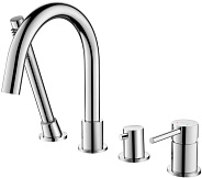 AQ1348CR ЕВРОПА смеситель на борт ванны на 4 отв.