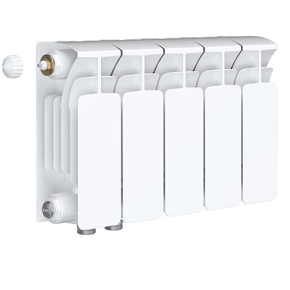 Биметаллический радиатор Rifar Base Ventil 200, 5 секций, с нижним левым подключением