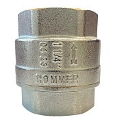 Клапан обратный Rommer 1 1/4" пружинный муфтовый с пластиковым седлом (RVC-0002-000032)