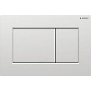 115.660.JQ.1 Смывная клавиша Geberit Sigma01 для двойного смыва, квадратная: Пластик/Хром матовый