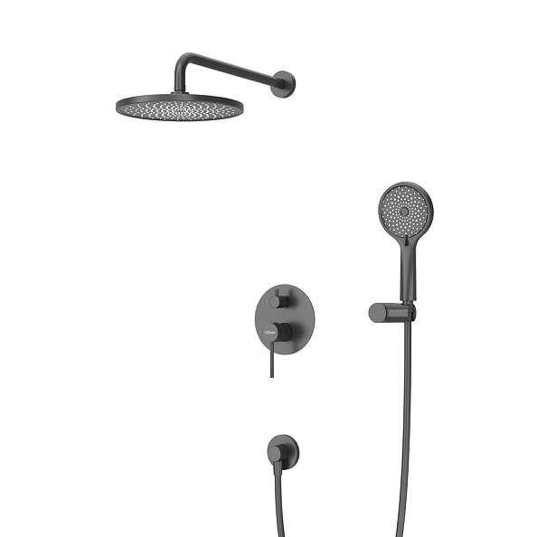Душевой комплект встраиваемый Cezares Relax, черный матовый (RELAX-DSET-NOP)
