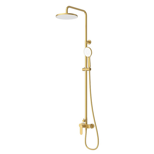 Душевая стойка со смесителем Cezares Stylus, брашированное золото (STYLUS-CD-BORO)