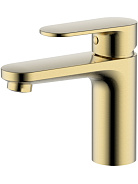 AQ1810BG НИКА смеситель для раковины 90 без донного клапана, шлиф.золото