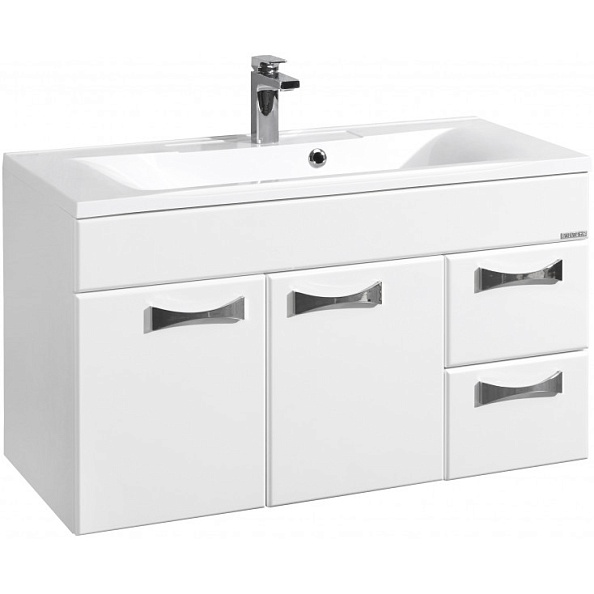 1A1677K2DR010-1 Набор Aquaton: 1A167701DR010 Тумба-умывальник Диор 100 / 1A70473KPR010 Раковина Премьер М 1000 белая