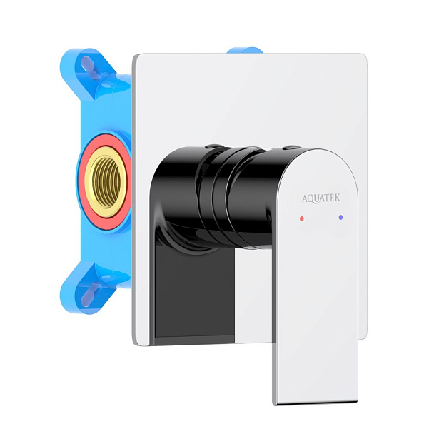 Смеситель для душа AQUATEK ЛИРА, внешняя и скрытая часть, хром AQ1466CR