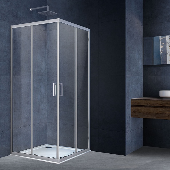 Душевой уголок Vincea Rapid (VSS-3R80/90CL) (800-900)x(800-900), хром, стекло прозрачное