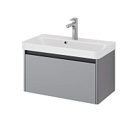 Тумба под раковину подвесная Dreja Luxury 70 см, серый базальт