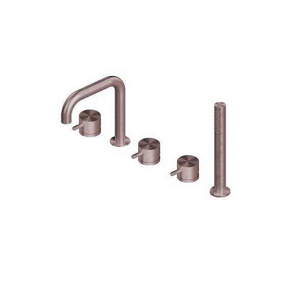 Смеситель для ванны и душа Quadro design Source, золото розовое (12 95 OR)