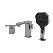 Смеситель Raglo R02.31.09 на борт ванны врезной монолитный, графит