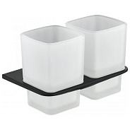 Стакан для ванной комнаты двойной Grocenberg AC0056BL, черный