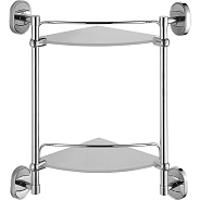 Полка стеклянная угловая FASHUN A1907-2, хром