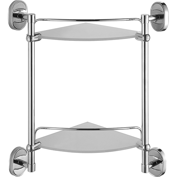 Полка стеклянная угловая FASHUN A1907-2, хром