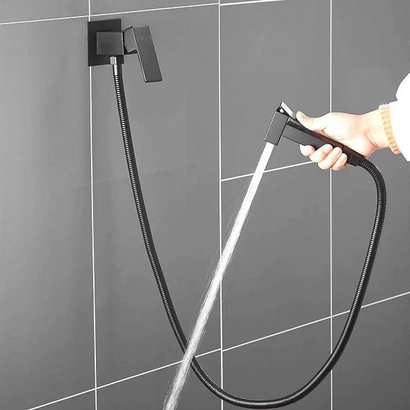 Гигиенический душ со смесителем Shevanik S127H, черный