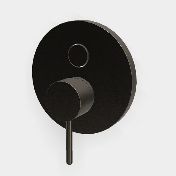 Смеситель для душа Fima Carlo Frattini Spillo Up, на 2 потребителя, хром черный брашированный (F3039E2CS)