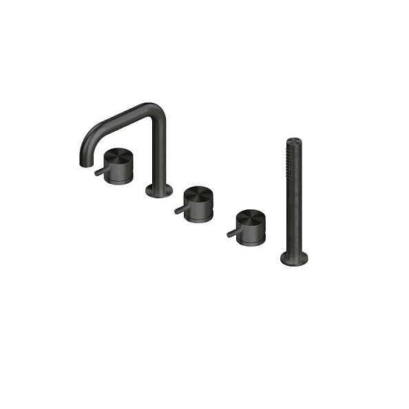 Смеситель для ванны и душа Quadro design Source, золото черное (12 95 ON)