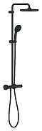 266702431 Tempesta System 250 Душевая система внешнего монтажа с термостатом и фильтром, матовый чёрный