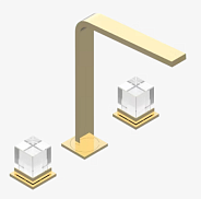 Смеситель для раковины THG Soho 2023, золотистый PVD (G7K H52 151)