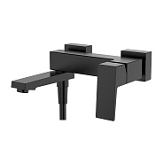 Смеситель Splenka S01.30.06 для ванны и душа  поворотный излив 17 см, черный