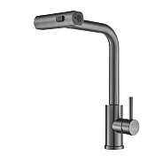 Смеситель для кухни с мультифункциональным изливом Raffine F203T, оружейная сталь