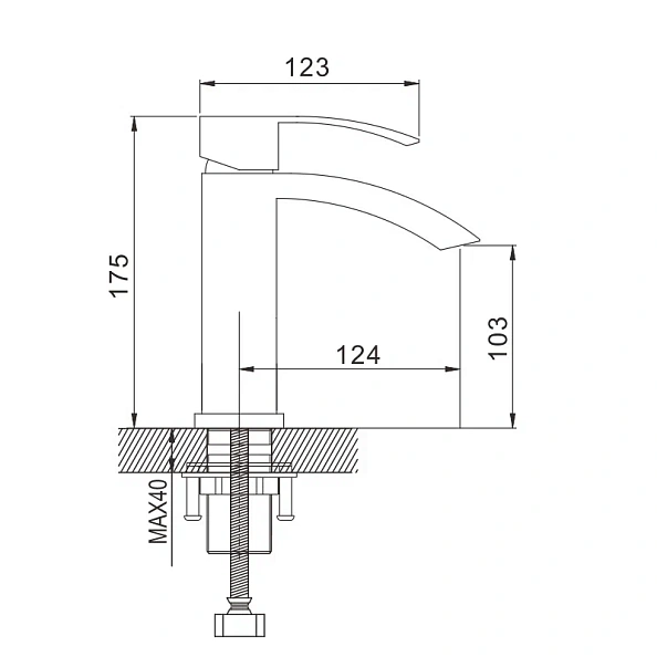 Смеситель для раковины Rose R15F R1501F, белый/хром