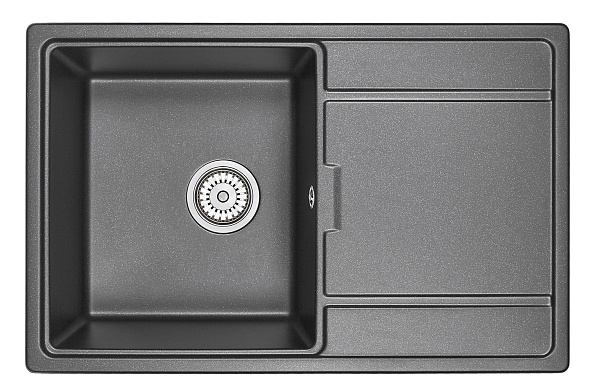 Кухонная мойка GRANULA (7804, ЧЁРНЫЙ)