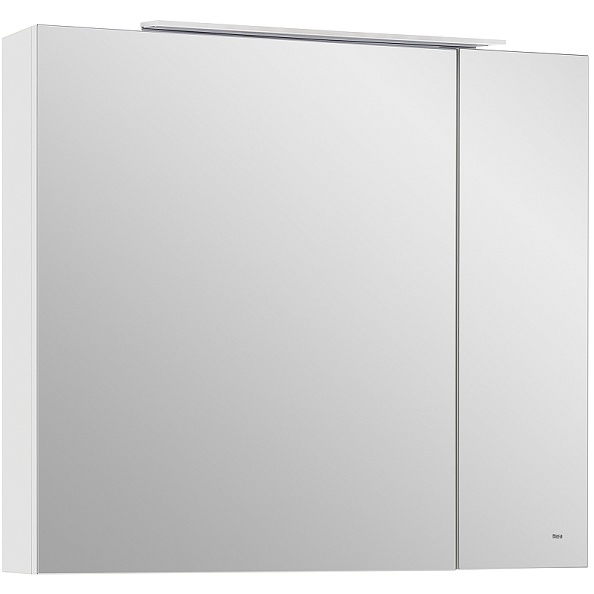 857647806 Roca OLETA зеркальный шкаф 800 мм, 800х137х700 мм, c LED-светильником, включение от общего выключателя, белый глянец