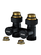 Узел нижнего подключения Kohr 1/2"x3/4" прямой, черный (LC 01025B)
