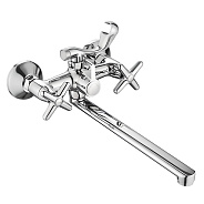 Смеситель Splenka S80.22 для ванны и душа универсальный вентильный поворотный излив 30 см, хром